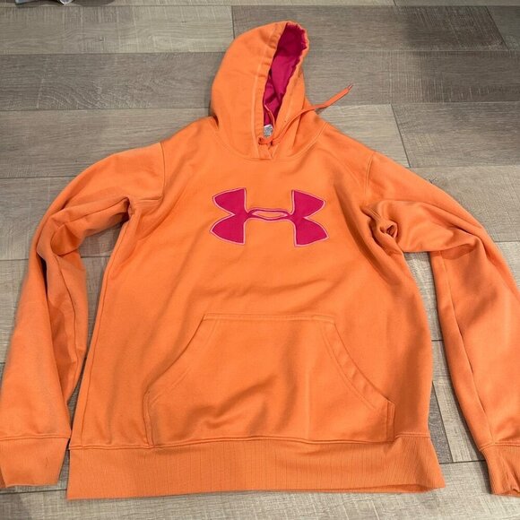 UNDER ARMOUR WOMENS ORANGE HOODIE MEDIUM - Picture 5 of 6